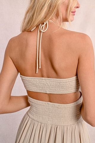 Vestido bustier - Beige