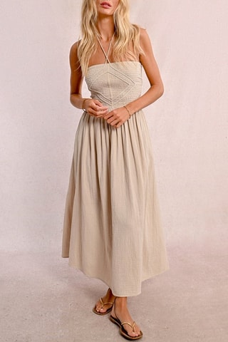Vestido bustier - Beige