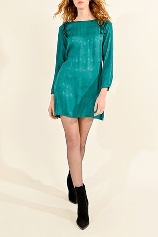 Vestido recto - Verde esmeralda