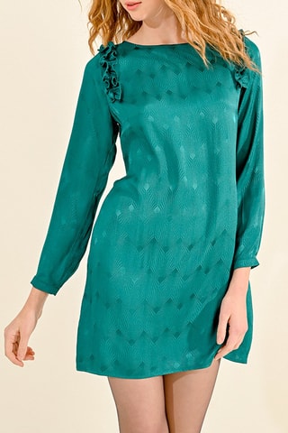Vestido recto - Verde esmeralda