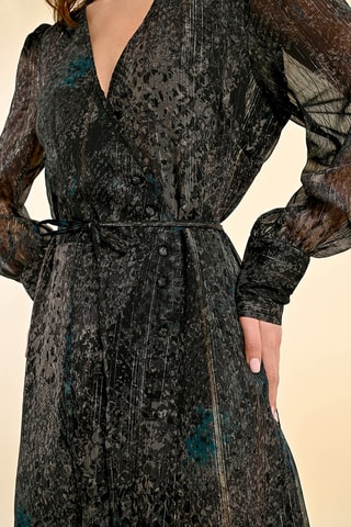 Vestido cruzado - Negro - Molly Bracken