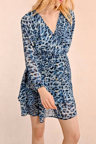 Vestido evasé - Azul