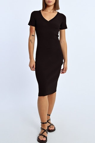 Vestido jersey - Negro