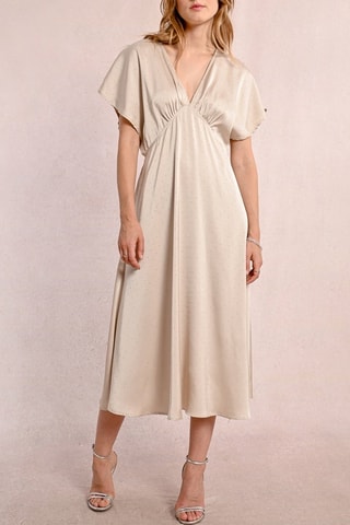 Vestido midi - Beige