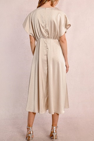 Vestido midi - Beige