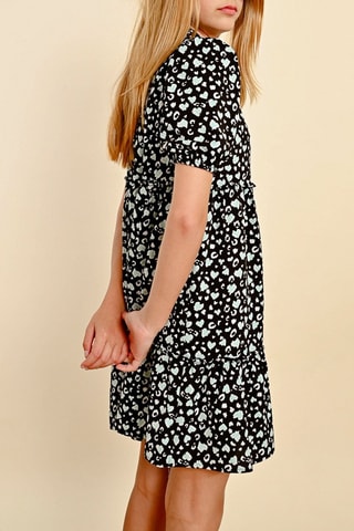 Vestido evasé - Negro
