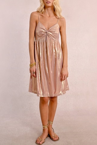 Vestido evasé - Rosa jaspeado