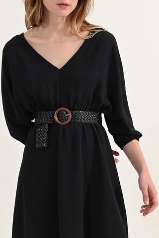 Vestido evasé - Negro