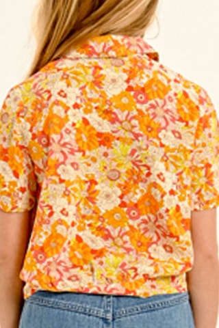 Camisa - Crudo y naranja