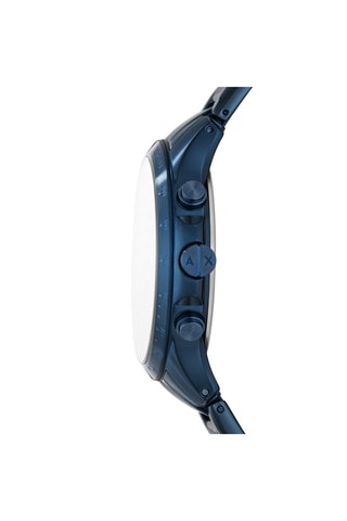 Reloj de cuarzo de acero - Cronógrafo - Azul y rosa dorado