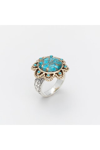 Anillo - Plata y turquesas