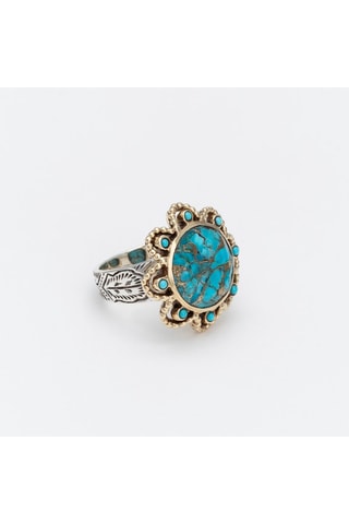 Anillo - Plata y turquesas