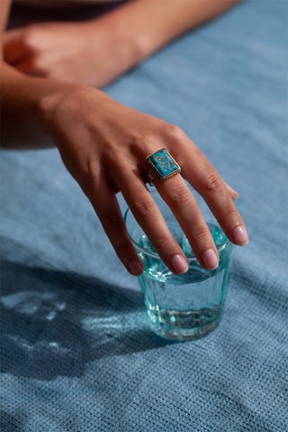 Anillo - Plata y turquesa