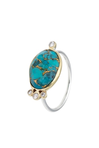 Anillo - Plata y turquesa