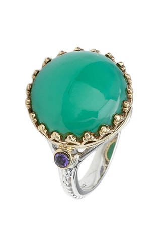 Anillo - Plata y crisoprasa