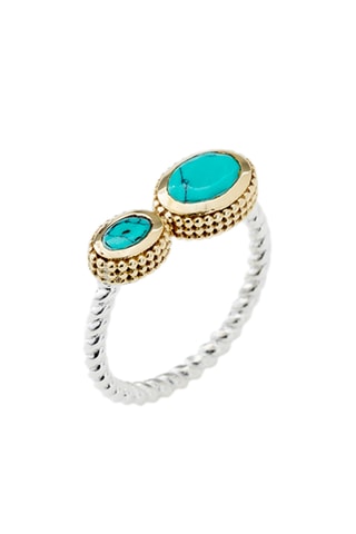 Anillo - Plata y turquesas