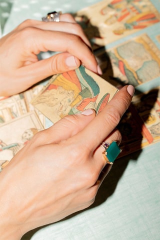 Anillo - Plata, ónice y amatistas