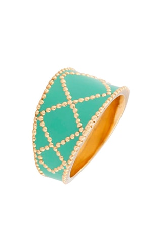 Anillo - Dorado y turquesa