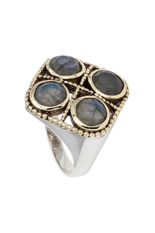 Anillo - Plata y labradoritas