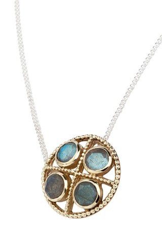 Collar - Plata y labradoritas