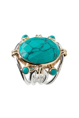Anillo - Plata y turquesas