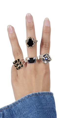 Anillo - Plata y ónice