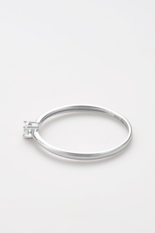 Solitario Pure - - Oro blanco y diamante