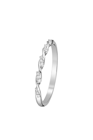 Alianza Eternelle torsade - Oro blanco y diamantes