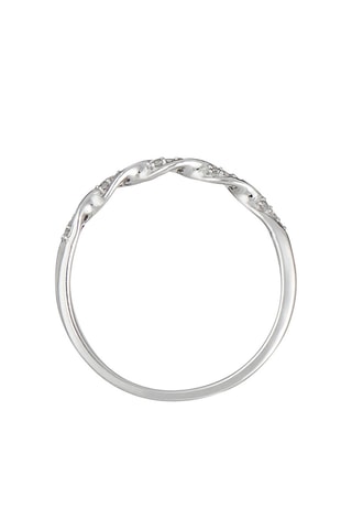 Alianza Eternelle torsade - Oro blanco y diamantes