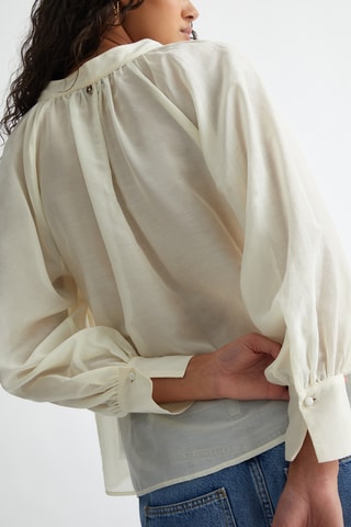 Blouse en soie - Beige