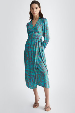 Robe portefeuille - Turquoise