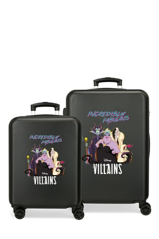 Valise cabine et valise grand volume Villains Disney (S/M) - 55/65 cm - Noir