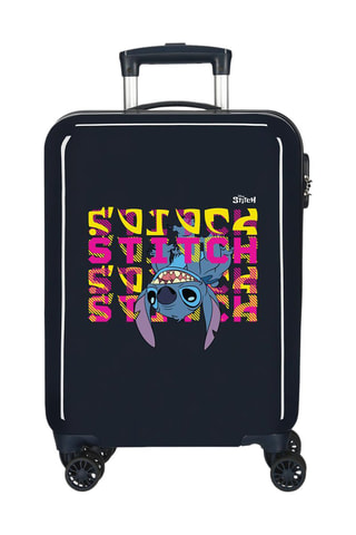 Valise cabine Stitch Lilo et Stitch Disney - 55 cm - Noir et rose