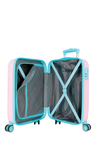 Valise cabine - 55 cm - Blanc, vert et rose
