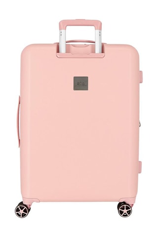 Valise grand volume Mickey Disney - 70 cm - Blanc, noir et rose