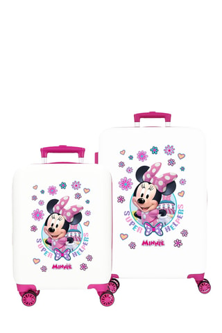 2 valises enfants Minnie Disney - 55/65 cm - Blanc