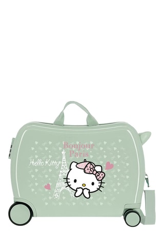 Valise enfant Hello Kitty Sanrio - 50 cm - Blanc et vert