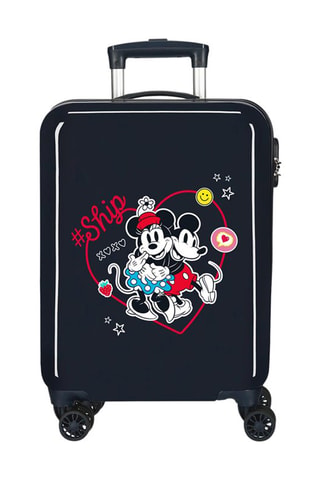 Handbagagetrolley Mickey en Minnie Disney - 55 cm - Zwart