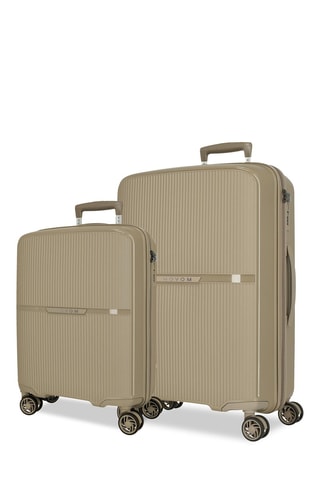 Handbagagetrolley en Weekendtrolley (S/M) - 56/66 cm - Beige