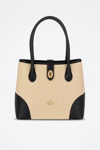 Sac à main - Beige et noir