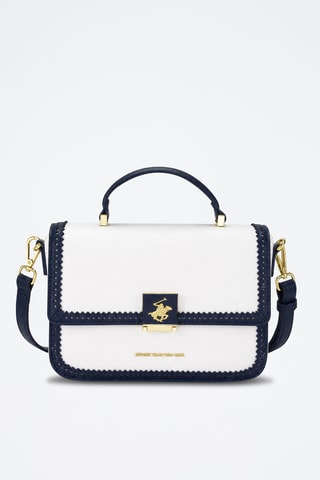 Sac à main - Blanc et bleu marine