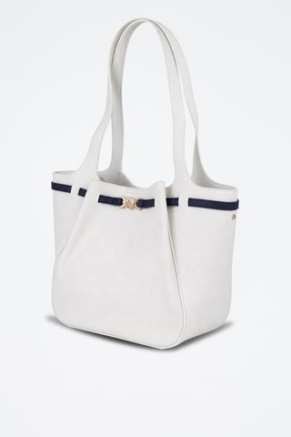 Sac porté épaule - Blanc et bleu marine