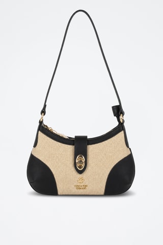 Sac porté épaule - Beige et noir