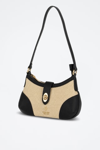 Sac porté épaule - Beige et noir