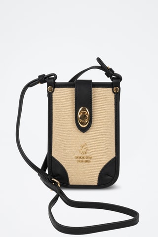 Sac bandoulière - Beige et noir