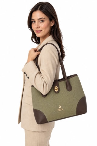 Sac à main - Marron et vert
