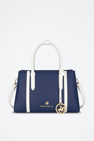 Sac à main - Blanc et bleu marine