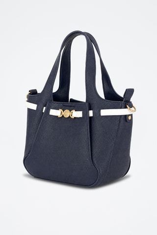 Sac porté épaule - Blanc et bleu marine