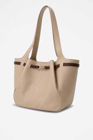 Sac porté épaule - Beige et marron