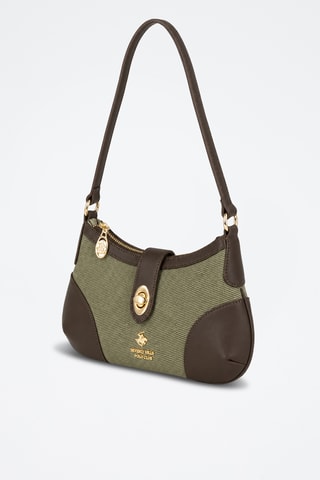 Sac porté épaule - Marron et vert